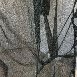 NWT By Malene Birger Forest Green/Gold Sheer Short Sleeve Tee